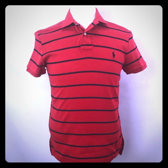Polo By Ralph Lauren Shirts | Sz S- Polo Ralph Lauren Red Navy Stripes Short Sleeves S | Color: Blue/Red | Size: S | Flamingoes_Rose's Closet